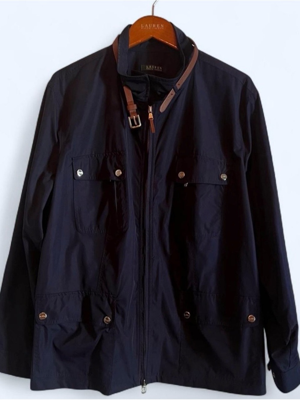 Lauren Ralph Lauren Women’s Navy Windbreaker Equestrian Preppy Like New Classic